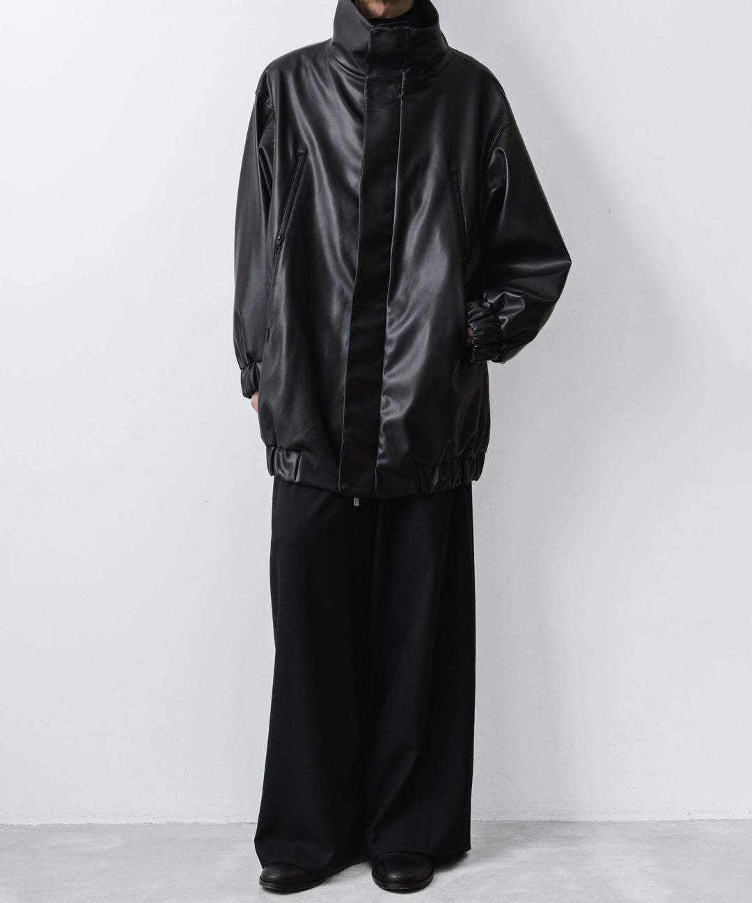 ato(アトウ)のSYNTHETIC LEATHER BLOUSON - BLACKの公式通販サイトsession福岡セレクトショップ