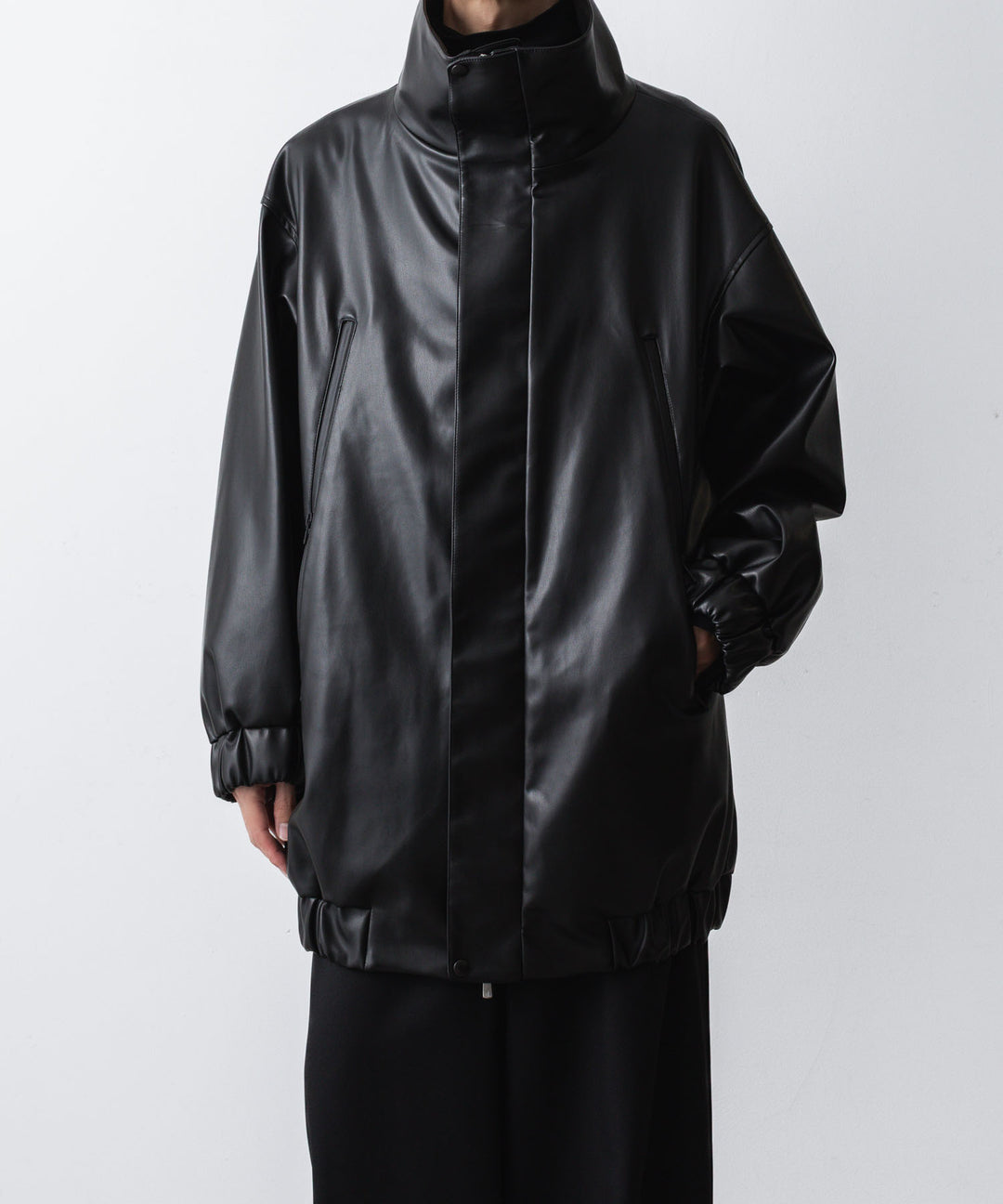 ato(アトウ)のSYNTHETIC LEATHER BLOUSON - BLACKの公式通販サイトsession福岡セレクトショップ