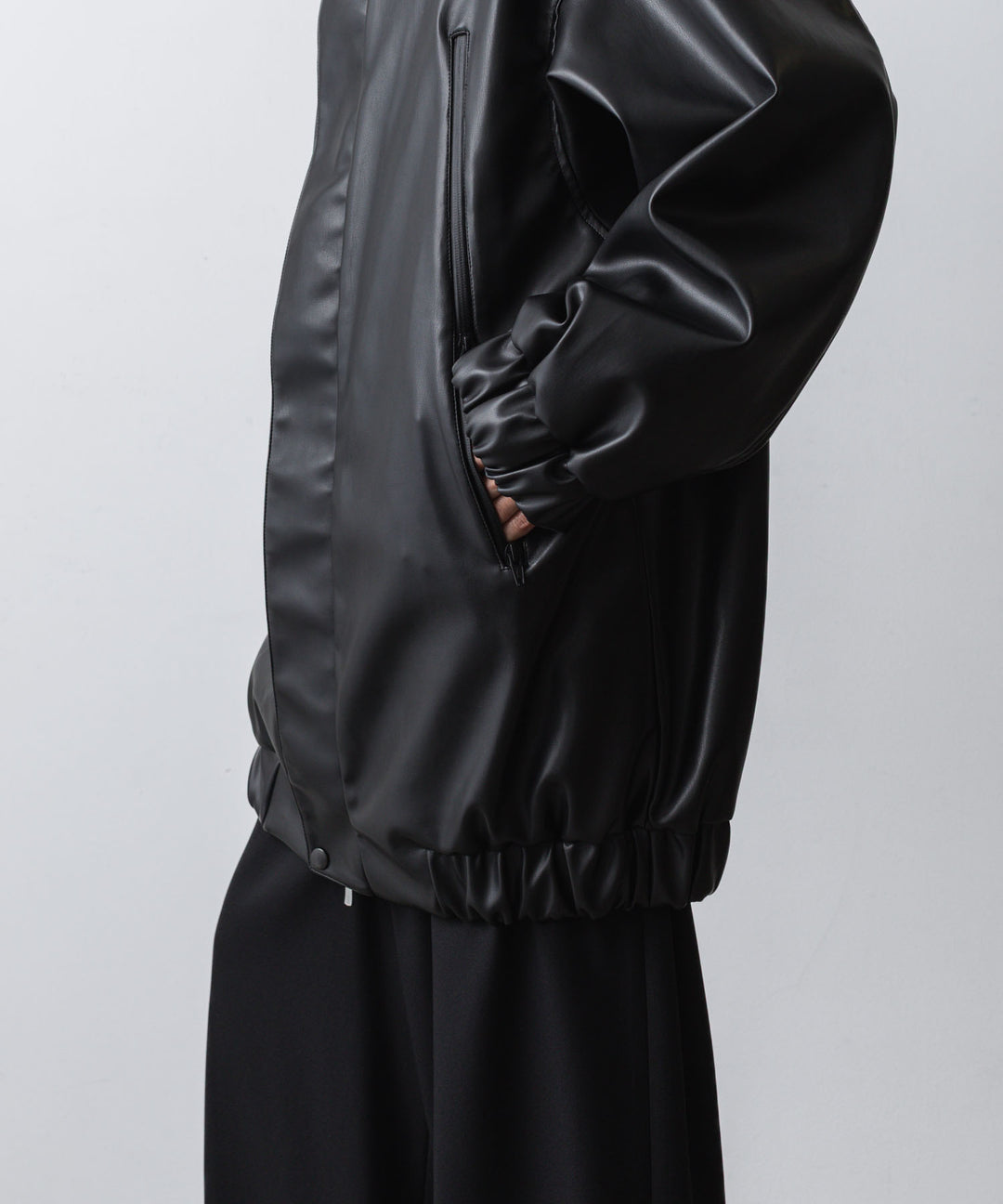 ato(アトウ)のSYNTHETIC LEATHER BLOUSON - BLACKの公式通販サイトsession福岡セレクトショップ