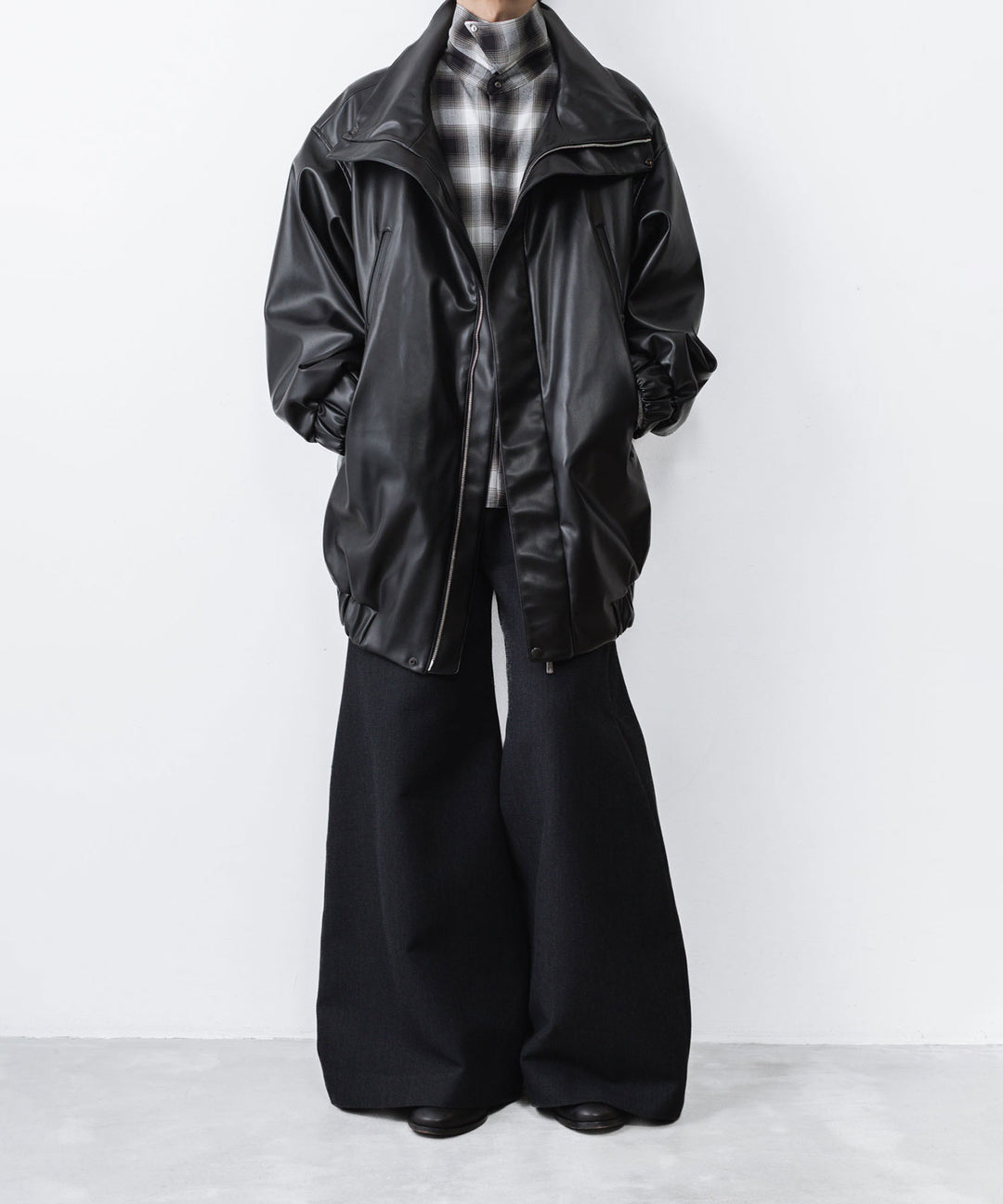 ato(アトウ)のSYNTHETIC LEATHER BLOUSON - BLACKの公式通販サイトsession福岡セレクトショップ