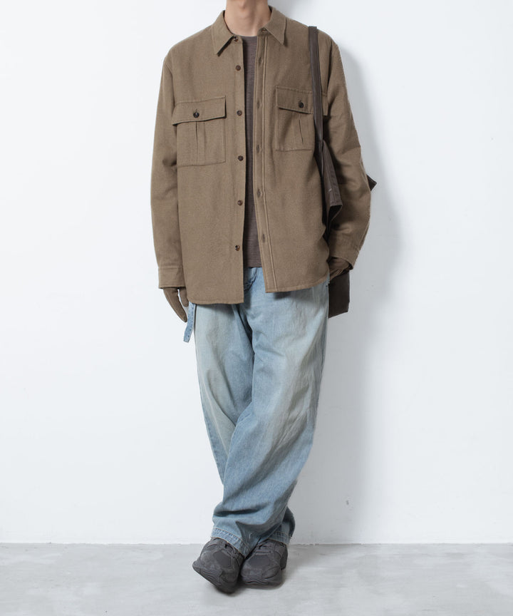ATTACHMENT アタッチメントのRY/CO/SI FLANNEL PADDING L/S SHIRT - CAMELの公式通販サイトsession福岡セレクトショップ