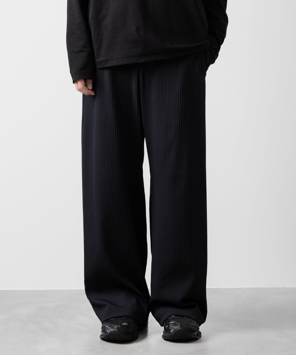 ATTACHMENT アタッチメントのPE STRETCH RIB WIDE LOUNGE TROUSERS - D.NAVY 公式通販サイトsession福岡セレクトショップ