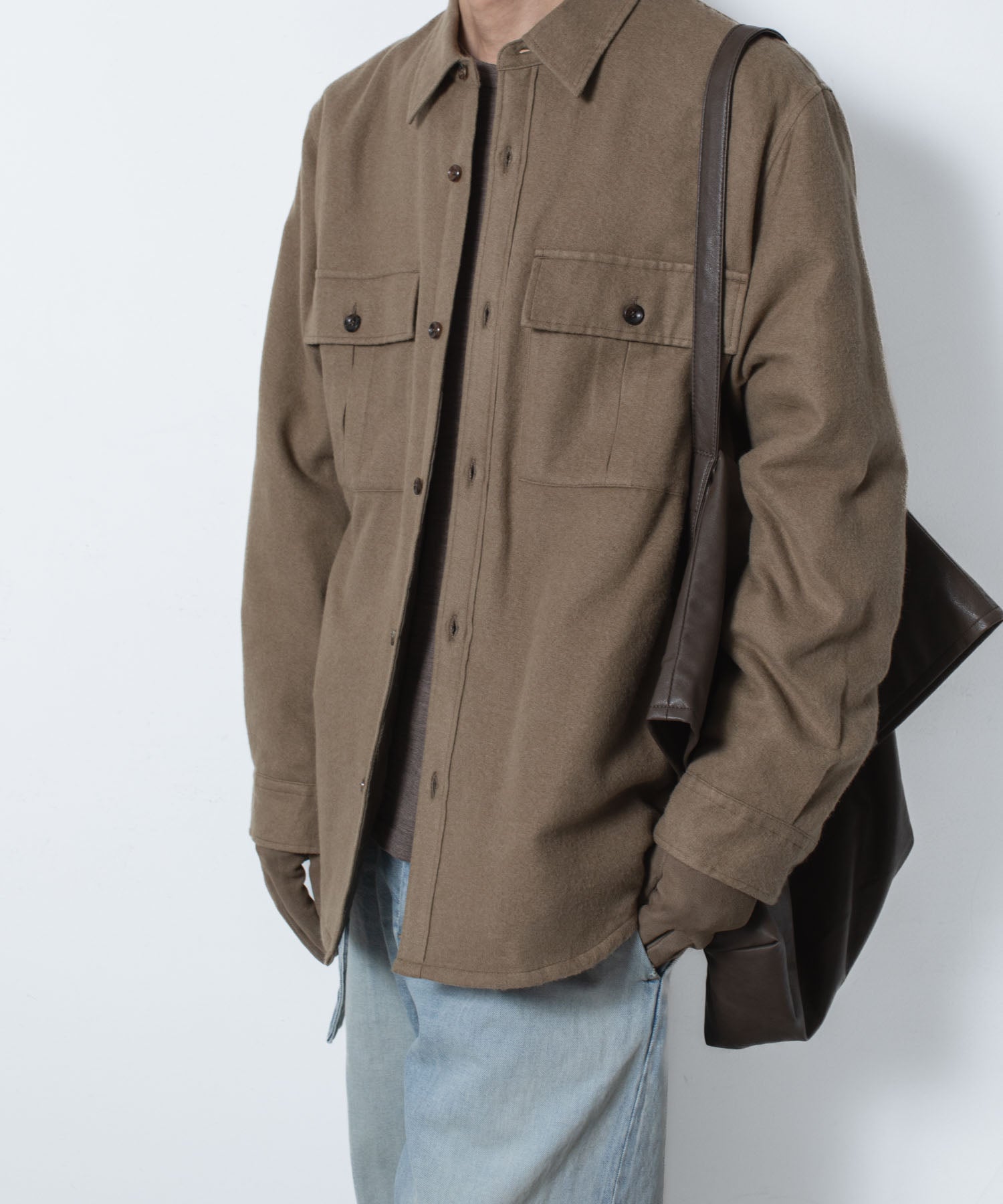 ATTACHMENT アタッチメントのRY/CO/SI FLANNEL PADDING L/S SHIRT - CAMELの公式通販サイトsession福岡セレクトショップ