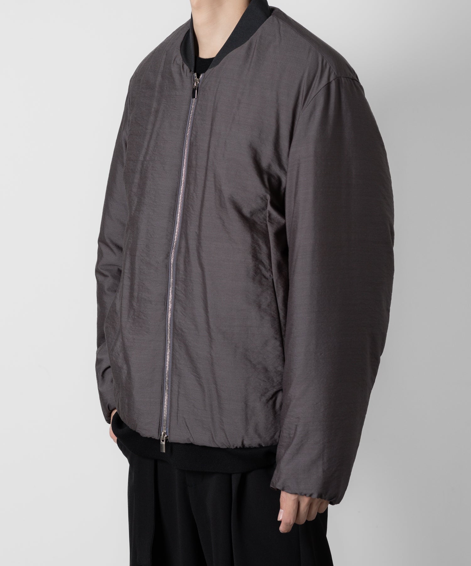 ATTACHMENT アタッチメントのWO/NY VOILE PADDING BOMBER JACKET - GRAY 公式通販サイトsession福岡セレクトショップ