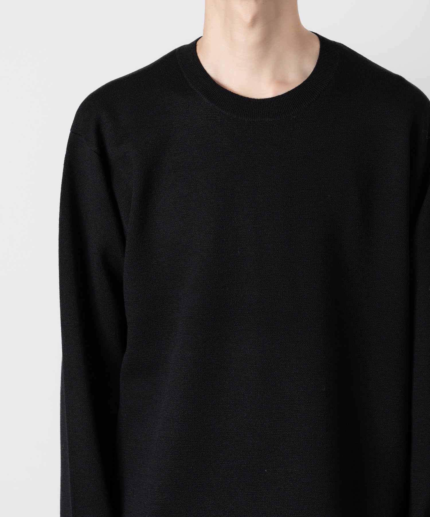 ATTACHMENT アタッチメントのWOxPE DOUBLE FACE KNIT CREWNECK PULLOVER L/S - BLACK 公式通販サイトsession福岡セレクトショップ