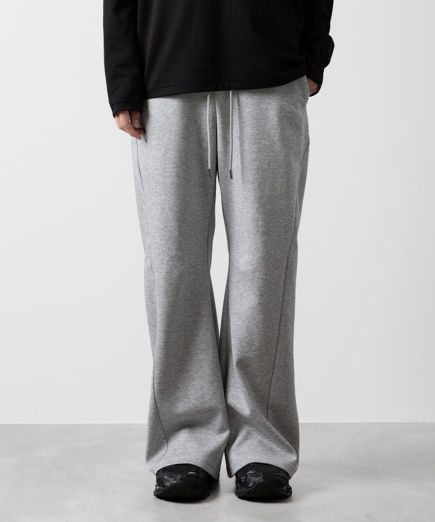 ATTACHMENT アタッチメントのCO/PE DOUBLE KNIT THREE DIMENSIONAL WIDE PANTS - X.GRAY 公式通販サイトsession福岡セレクトショップ