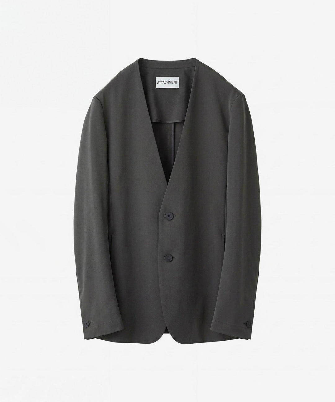 ATTACHMENT / EXCLUSIVE ITEMアタッチメントのLUCA MATTE TWIST COLLARLESS JKT - D.KHAKIの公式通販サイトsession福岡セレクトショップ

