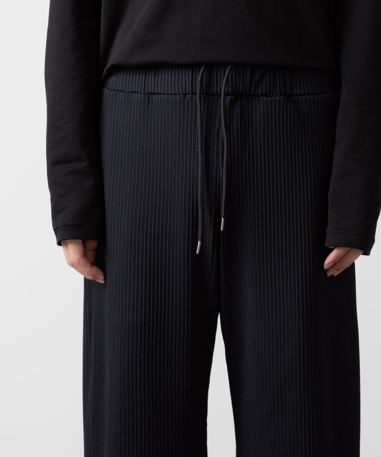 ATTACHMENT アタッチメントのPE STRETCH RIB WIDE LOUNGE TROUSERS - D.NAVY 公式通販サイトsession福岡セレクトショップ