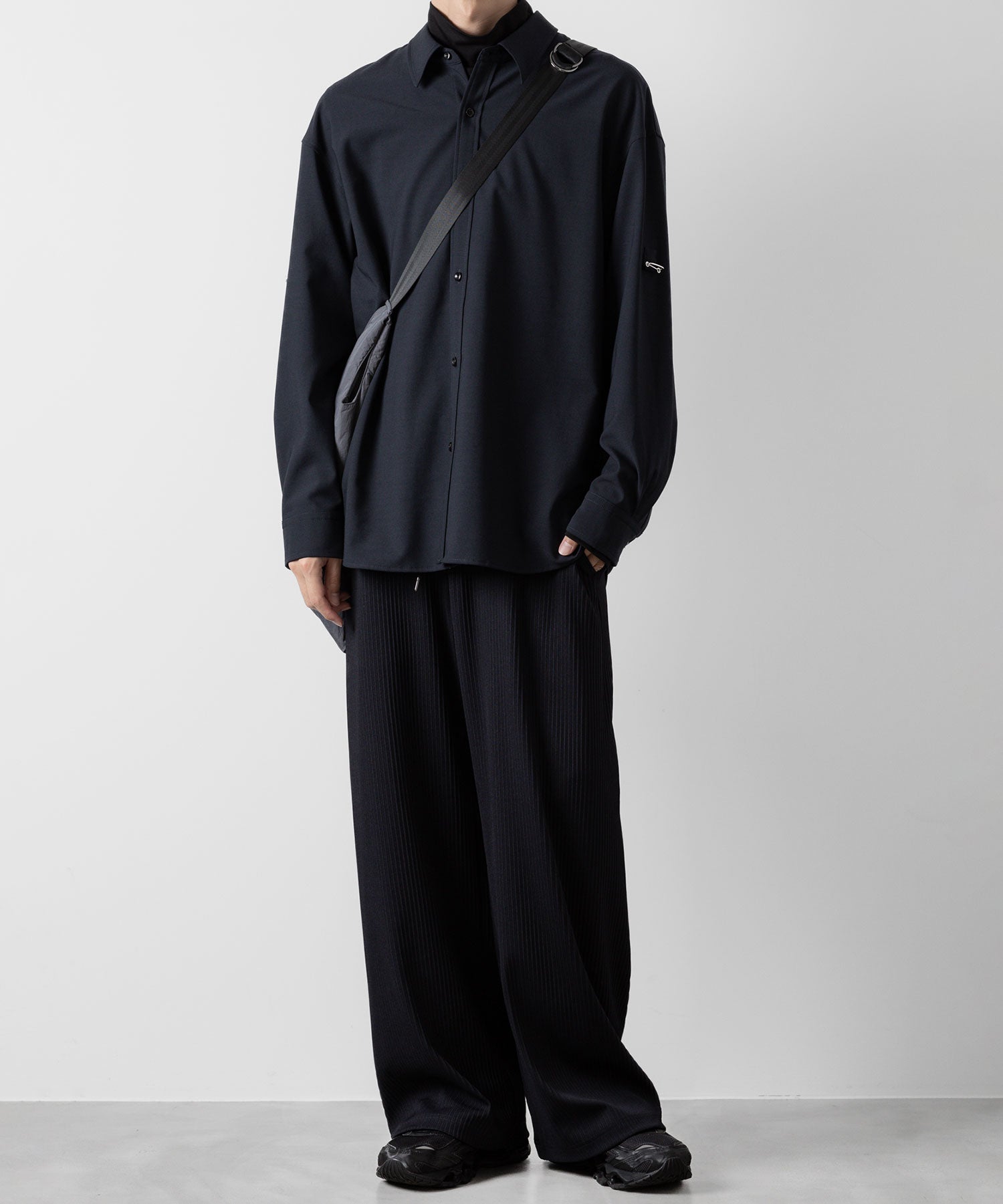 ATTACHMENT アタッチメントのPE STRETCH RIB WIDE LOUNGE TROUSERS - D.NAVY 公式通販サイトsession福岡セレクトショップ