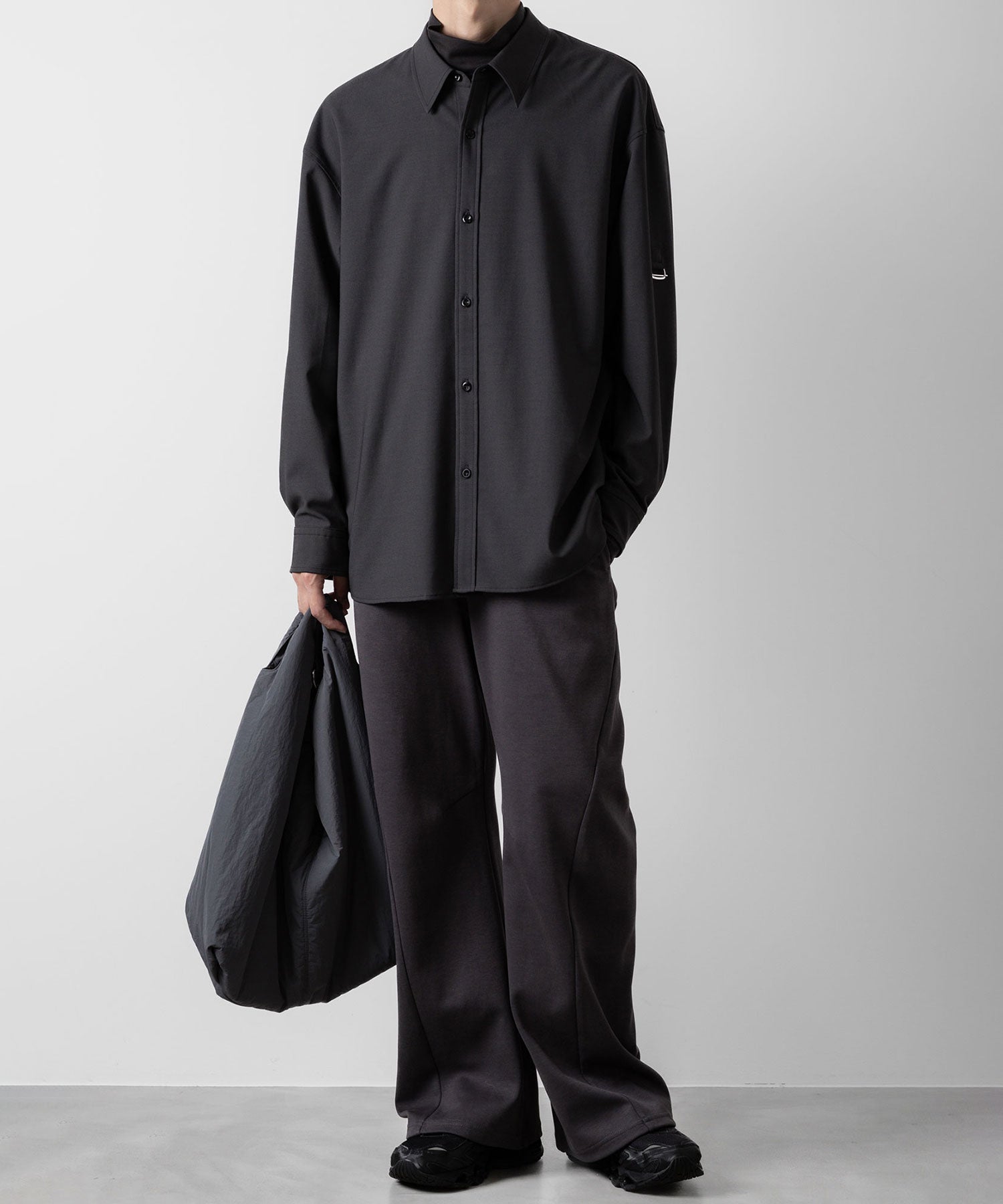 ATTACHMENT アタッチメントのCO/PE DOUBLE KNIT THREE DIMENSIONAL WIDE PANTS - D.GRAY 公式通販サイトsession福岡セレクトショップ