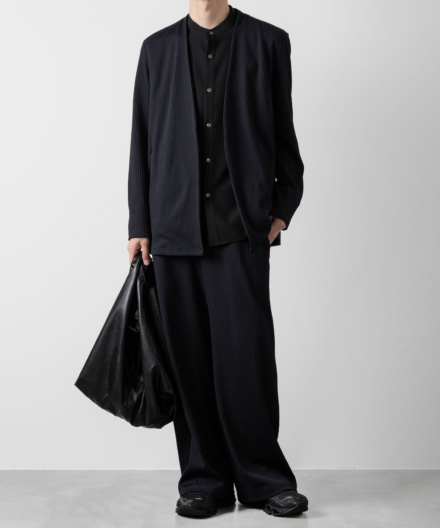 ATTACHMENT アタッチメントのPE STRETCH RIB WIDE LOUNGE TROUSERS - D.NAVY 公式通販サイトsession福岡セレクトショップ