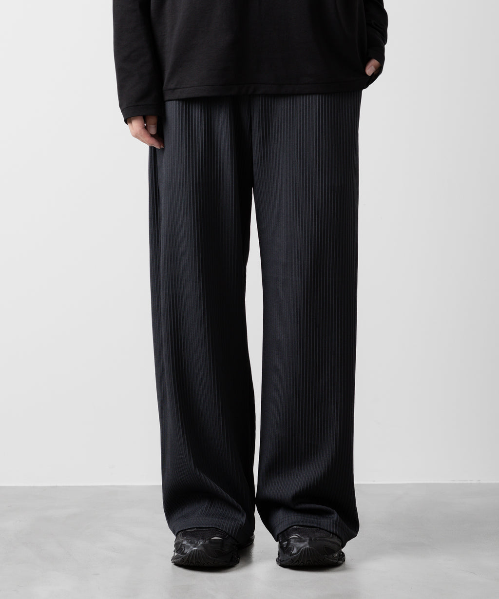 ATTACHMENT アタッチメントのPE STRETCH RIB WIDE LOUNGE TROUSERS - D.GRAY 公式通販サイトsession福岡セレクトショップ