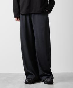 ATTACHMENT アタッチメントのPE STRETCH RIB WIDE LOUNGE TROUSERS - D.GRAY 公式通販サイトsession福岡セレクトショップ