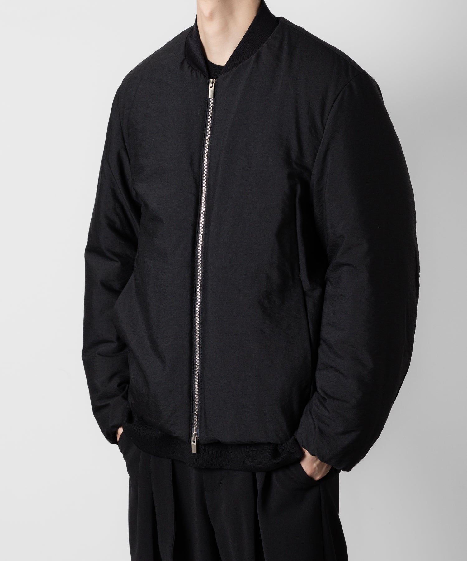 ATTACHMENT アタッチメントのWO/NY VOILE PADDING BOMBER JACKET - BLACK 公式通販サイトsession福岡セレクトショップ