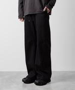 画像をギャラリービューアに読み込む, ATTACHMENT アタッチメントのCO/PE DOUBLE KNIT THREE DIMENSIONAL WIDE PANTS - BLACK 公式通販サイトsession福岡セレクトショップ
