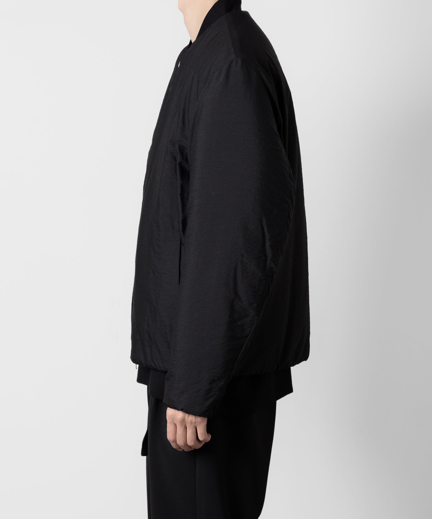 ATTACHMENT アタッチメントのWO/NY VOILE PADDING BOMBER JACKET - BLACK 公式通販サイトsession福岡セレクトショップ