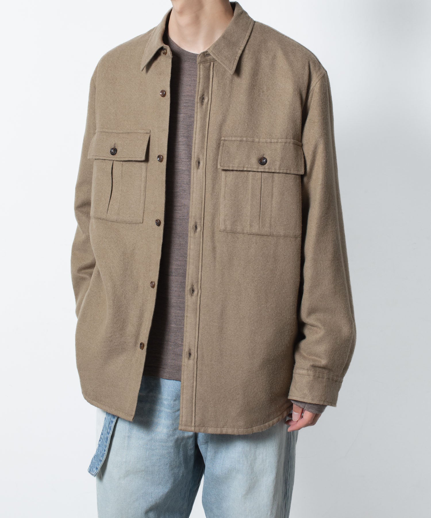 ATTACHMENT アタッチメントのRY/CO/SI FLANNEL PADDING L/S SHIRT - CAMELの公式通販サイトsession福岡セレクトショップ