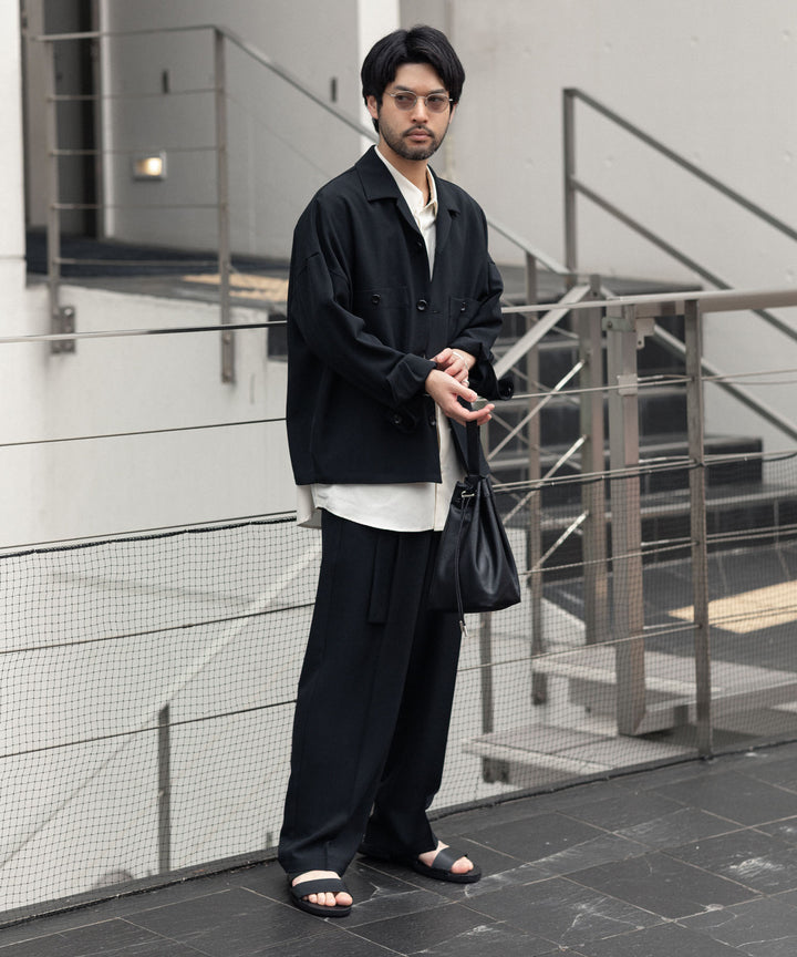ATTACHMENT アタッチメントのSMOOTH LEATHER SLIDE SANDAL - BLACKの公式通販サイトsession福岡セレクトショップ