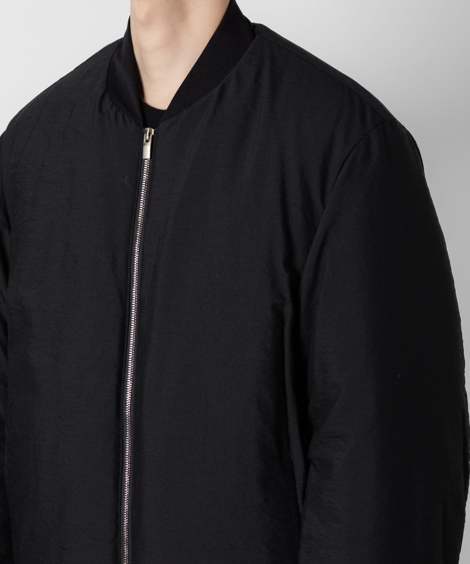 ATTACHMENT アタッチメントのWO/NY VOILE PADDING BOMBER JACKET - BLACK 公式通販サイトsession福岡セレクトショップ