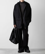 画像をギャラリービューアに読み込む, ATTACHMENT アタッチメントのCO/PE DOUBLE KNIT THREE DIMENSIONAL WIDE PANTS - BLACK 公式通販サイトsession福岡セレクトショップ
