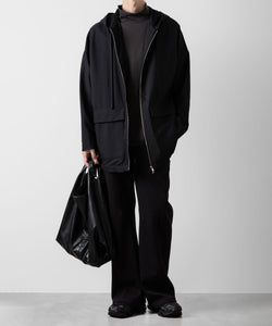 ATTACHMENT アタッチメントのCO/PE DOUBLE KNIT THREE DIMENSIONAL WIDE PANTS - BLACK 公式通販サイトsession福岡セレクトショップ