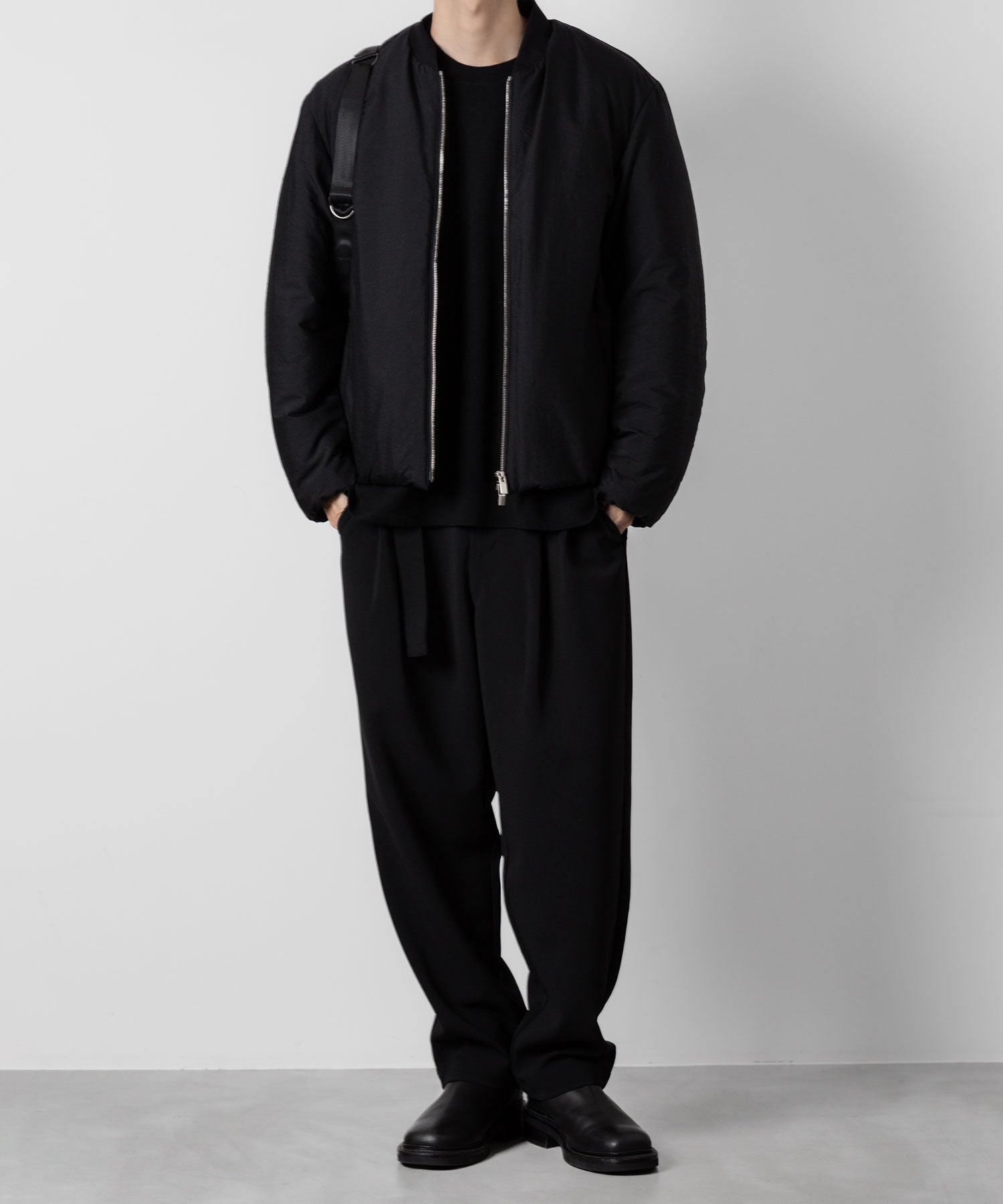 ATTACHMENT アタッチメントのWO/NY VOILE PADDING BOMBER JACKET - BLACK 公式通販サイトsession福岡セレクトショップ