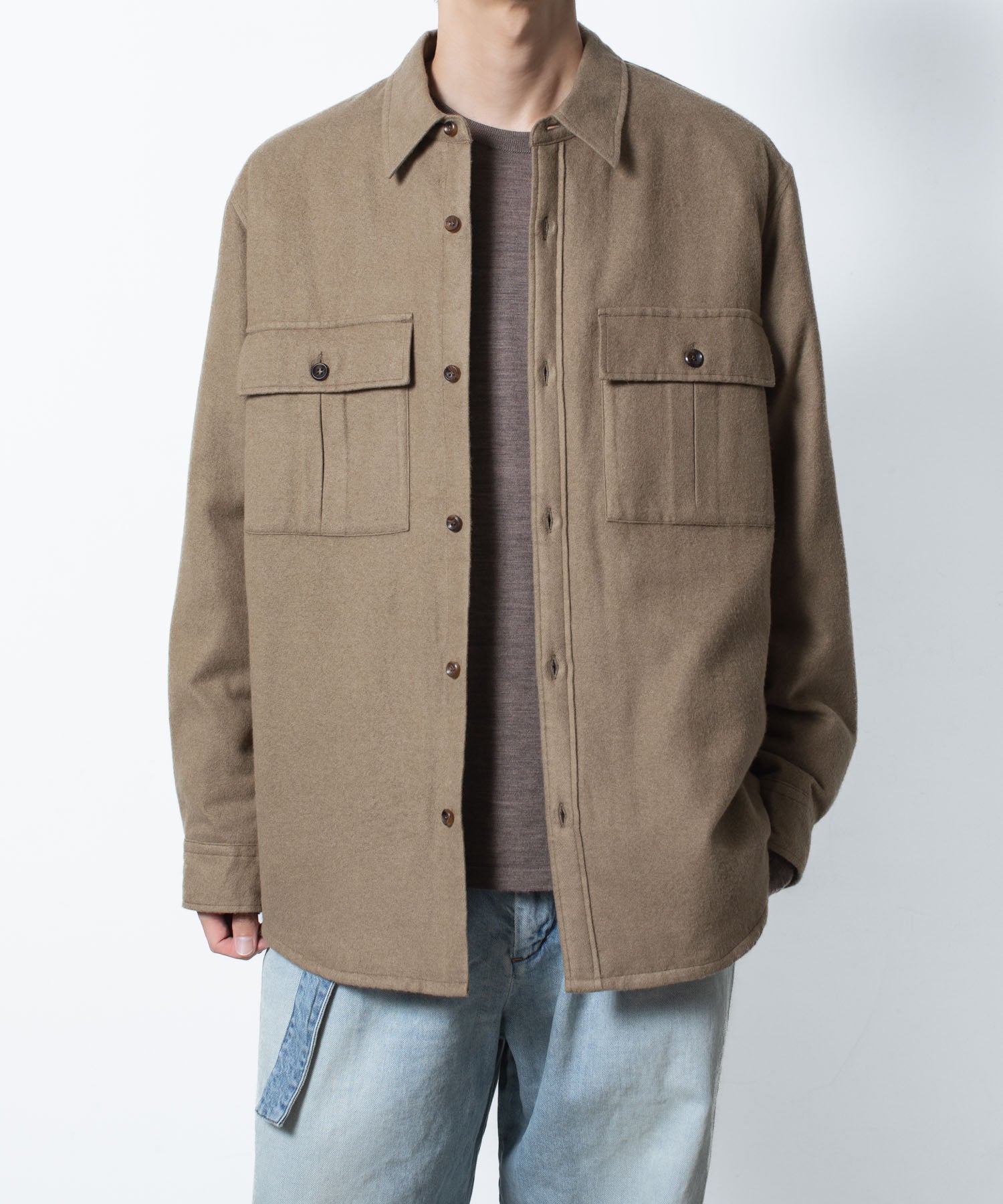 ATTACHMENT アタッチメントのRY/CO/SI FLANNEL PADDING L/S SHIRT - CAMELの公式通販サイトsession福岡セレクトショップ