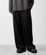 画像をギャラリービューアに読み込む, ATTACHMENT アタッチメントのPE STRETCH RIB WIDE LOUNGE TROUSERS - BLACK 公式通販サイトsession福岡セレクトショップ
