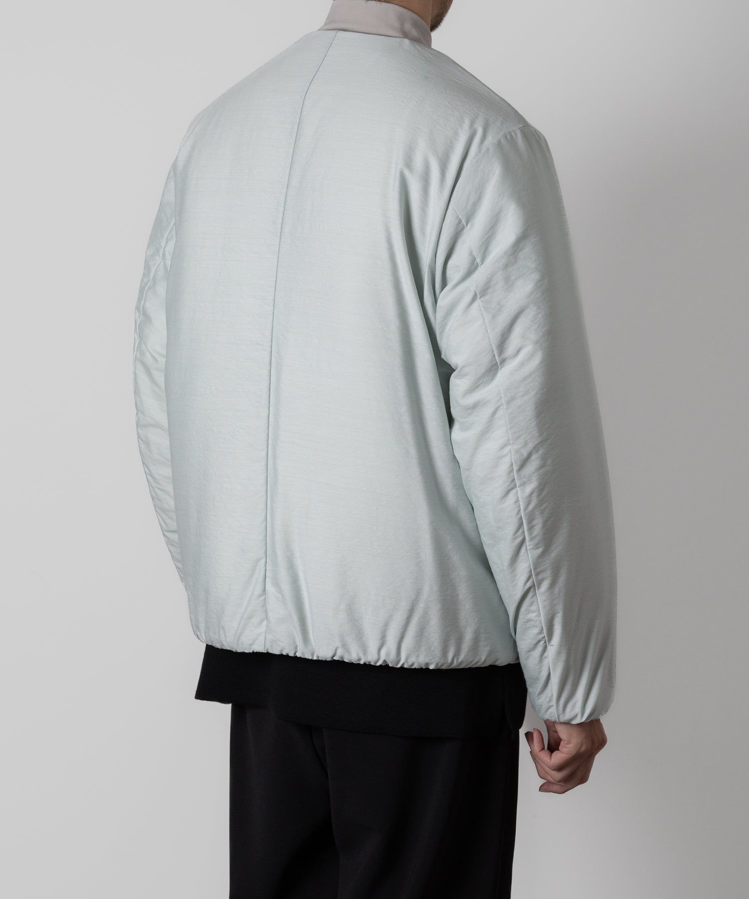 【 ATTACHMENT 】WO/NY VOILE PADDING BOMBER JACKET - L.GREEN