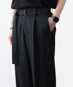 画像をギャラリービューアに読み込む, ATTACHMENT / EXCLUSIVE ITEMアタッチメントのPE LIGHT TROPICAL EASY TROUSERS - BLACKの公式通販サイトsession福岡セレクトショップ
