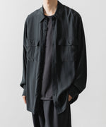 画像をギャラリービューアに読み込む, ATTACHMENT アタッチメントのCU/RY FIBRIL TAFFETA PATCH POCKET L/S SHIRT - D.GRAYの公式通販サイトsession福岡セレクトショップ
