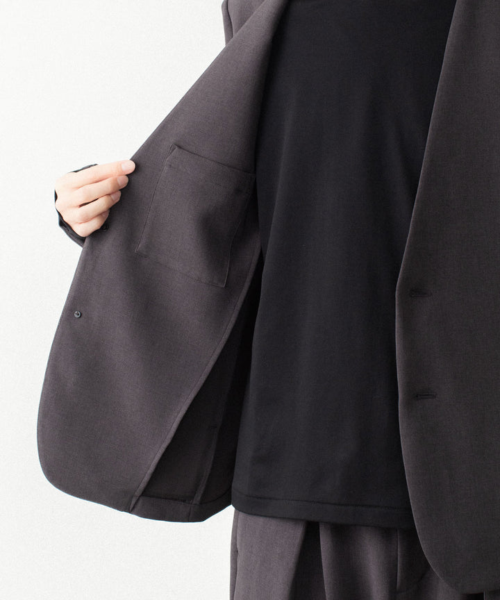 ATTACHMENT アタッチメントのPE STRETCH DOUBLE CLOTH COLLARLESS JACKET - D.KH GRAYの公式通販サイトsession福岡セレクトショップ