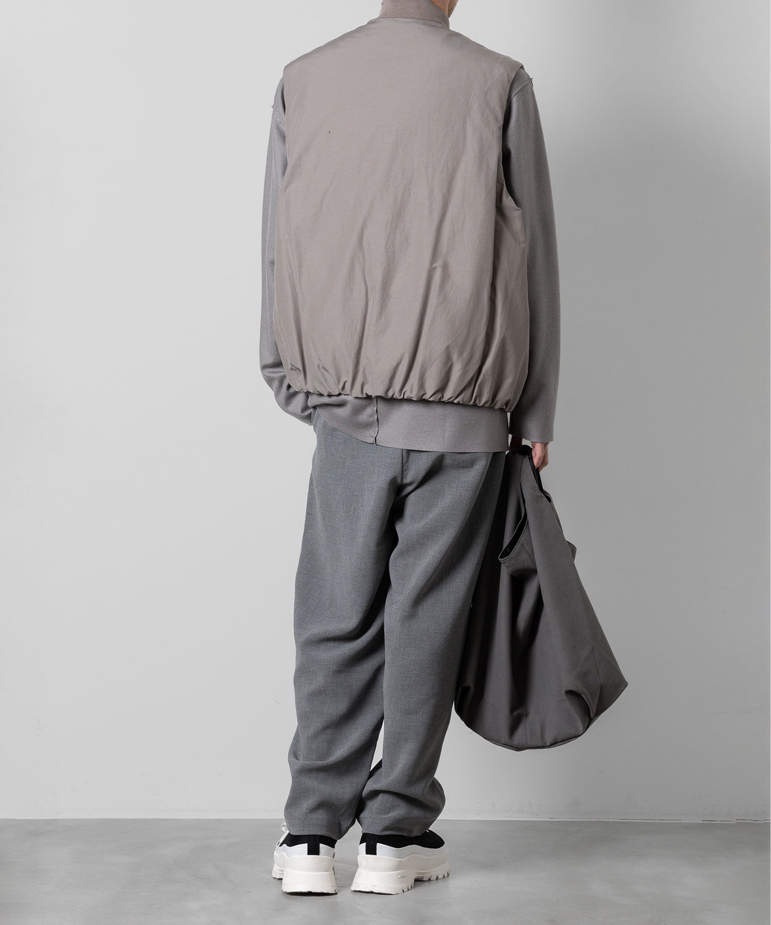 ATTACHMENT /アタッチメント】PE STRETCH DOUBLE CLOTH BELTED TAPERED