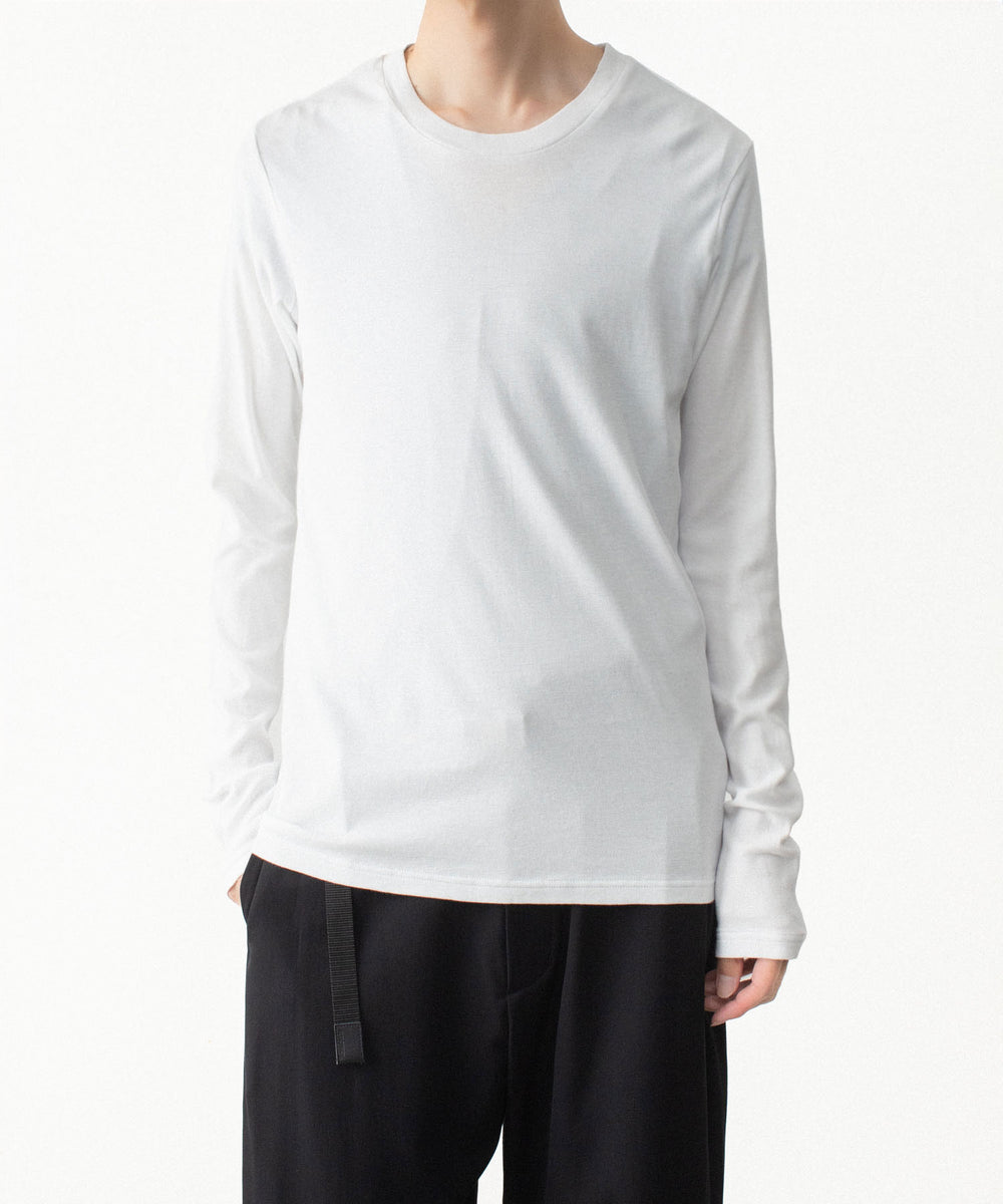 ATTACHMENT アタッチメントのBRUSHED YARN SMOOTH SLIM FIT L/S TEE - WHITEの公式通販サイトsession福岡セレクトショップ