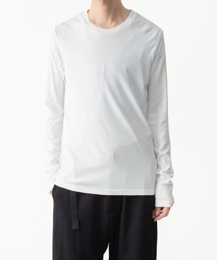 ATTACHMENT アタッチメントのBRUSHED YARN SMOOTH SLIM FIT L/S TEE - WHITEの公式通販サイトsession福岡セレクトショップ