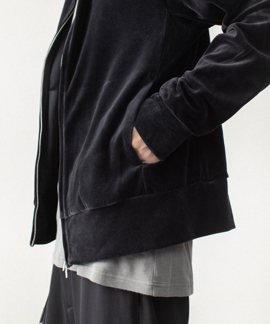 ATTACHMENT アタッチメントの80/2 ORGANIC VELOR TRACK JACKET - BLACKの公式通販サイトsession福岡セレクトショップ