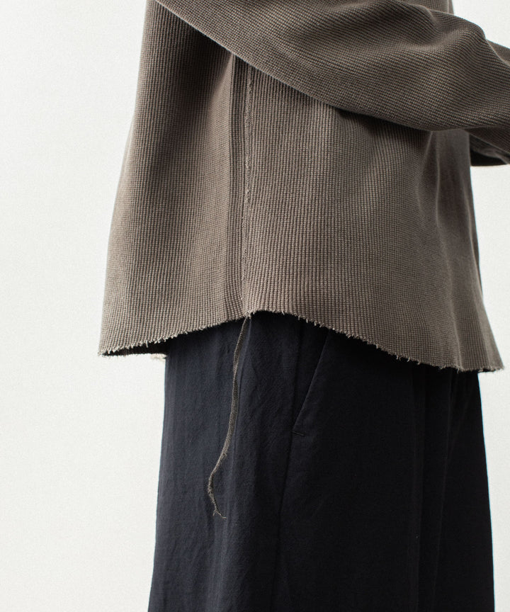 VEIN ヴェインのHIGH GAUGE WAFFLE LAYERED L/S TEE - KHAKI GRAYの公式通販サイトsession福岡セレクトショップ