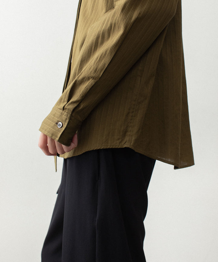 ATTACHMENT アタッチメントのCO SHADOW STRIPE BROAD NARROW TIE L/S SHIRT - D.YELLOWの公式通販サイトsession福岡セレクトショップ