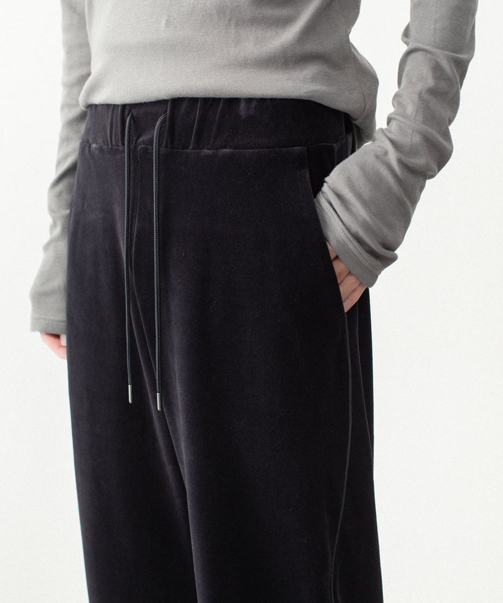 ATTACHMENT アタッチメントの80/2 ORGANIC VELOR BALLOON WIDE TRACK TROUSERS - BLACKの公式通販サイトsession福岡セレクトショップ