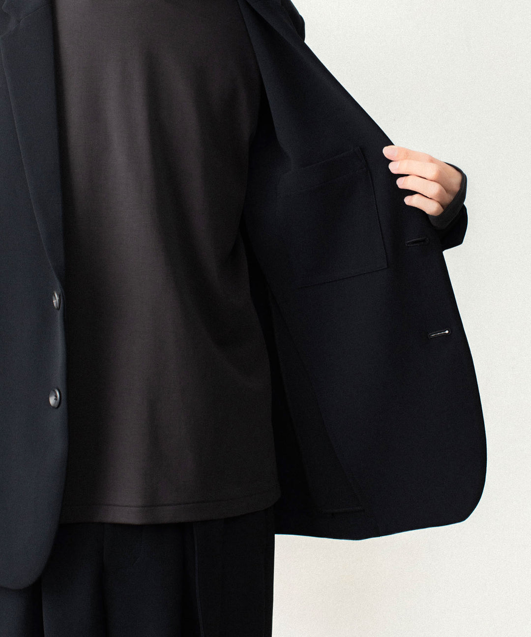 ATTACHMENT アタッチメントのPE STRETCH DOUBLE CLOTH 2B JACKET - BLACKの公式通販サイトsession福岡セレクトショップ