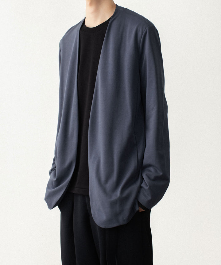 ATTACHMENT アタッチメントのCOTTON DOUBLE FACE COLLARLESS CARDIGAN - NAVYの公式通販サイトsession福岡セレクトショップ