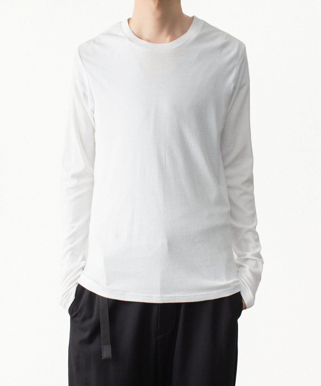 ATTACHMENT アタッチメントのBRUSHED YARN SMOOTH SLIM FIT L/S TEE - WHITEの公式通販サイトsession福岡セレクトショップ