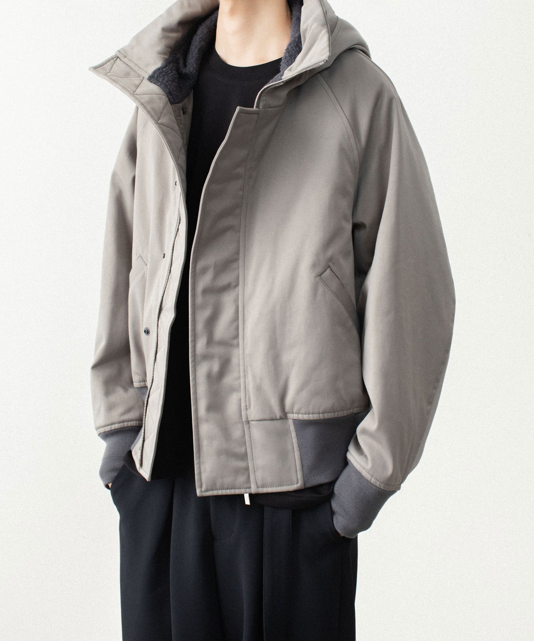ATTACHMENT アタッチメントのNY/CO SATIN N 2B JACKET - KHAKI GRAYの公式通販サイトsession福岡セレクトショップ
