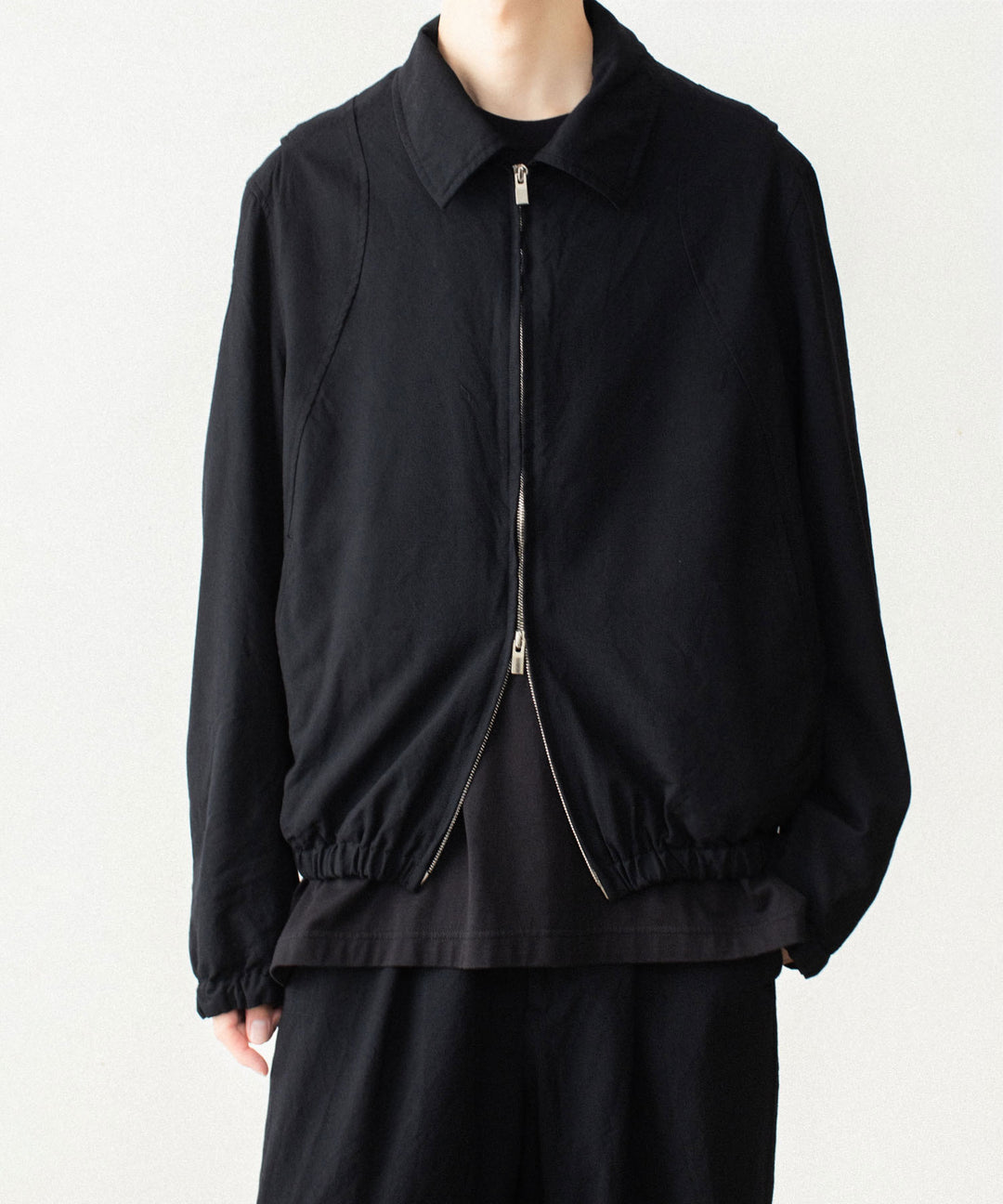 VEIN ヴェインのSHRINK WO CLOTH ZIP-UP JACKET - BLACKの公式通販サイトsession福岡セレクトショップ