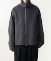 【 ATTACHMENT 】WO/CA DOUBLE FACE BEAVER STAND COLLAR JACKET - GRAY