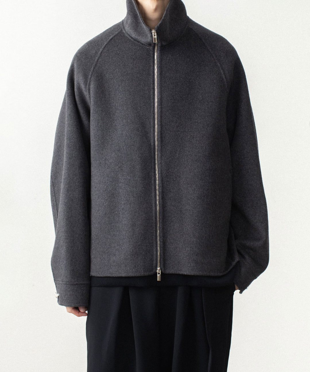 ATTACHMENT アタッチメントのWO/CA DOUBLE FACE BEAVER STAND COLLAR JACKET - GRAYの公式通販サイトsession福岡セレクトショップ