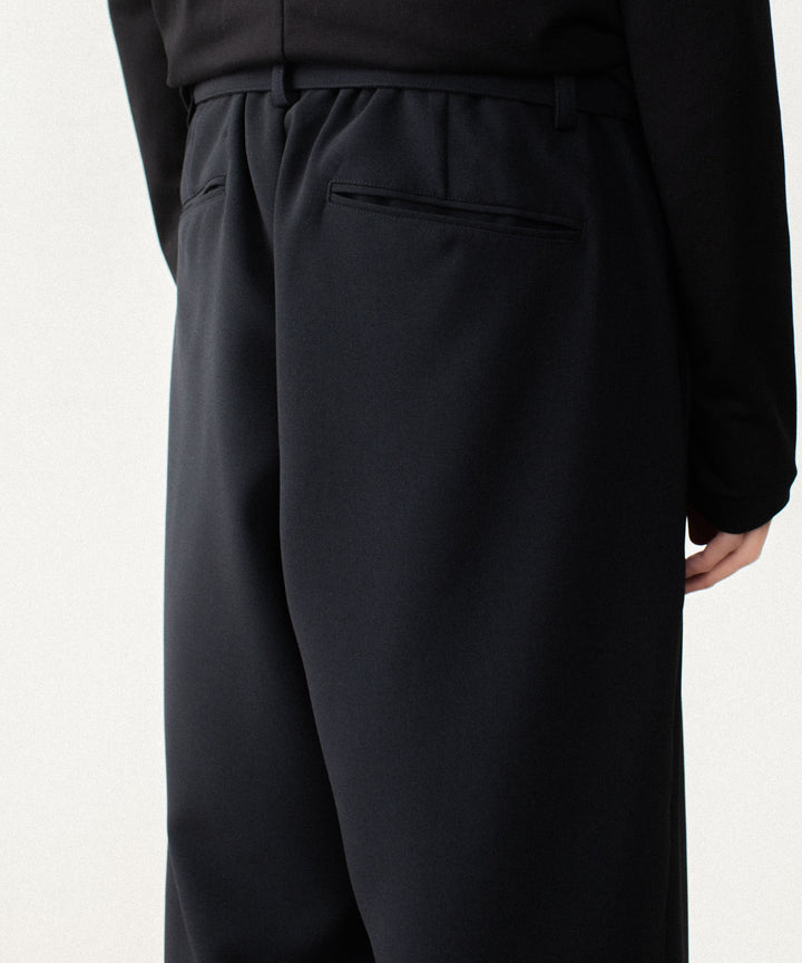 ATTACHMENT アタッチメントのPE STRETCH DOUBLE CLOTH CROSS TUCK TROUSERS - BLACKの公式通販サイトsession福岡セレクトショップ