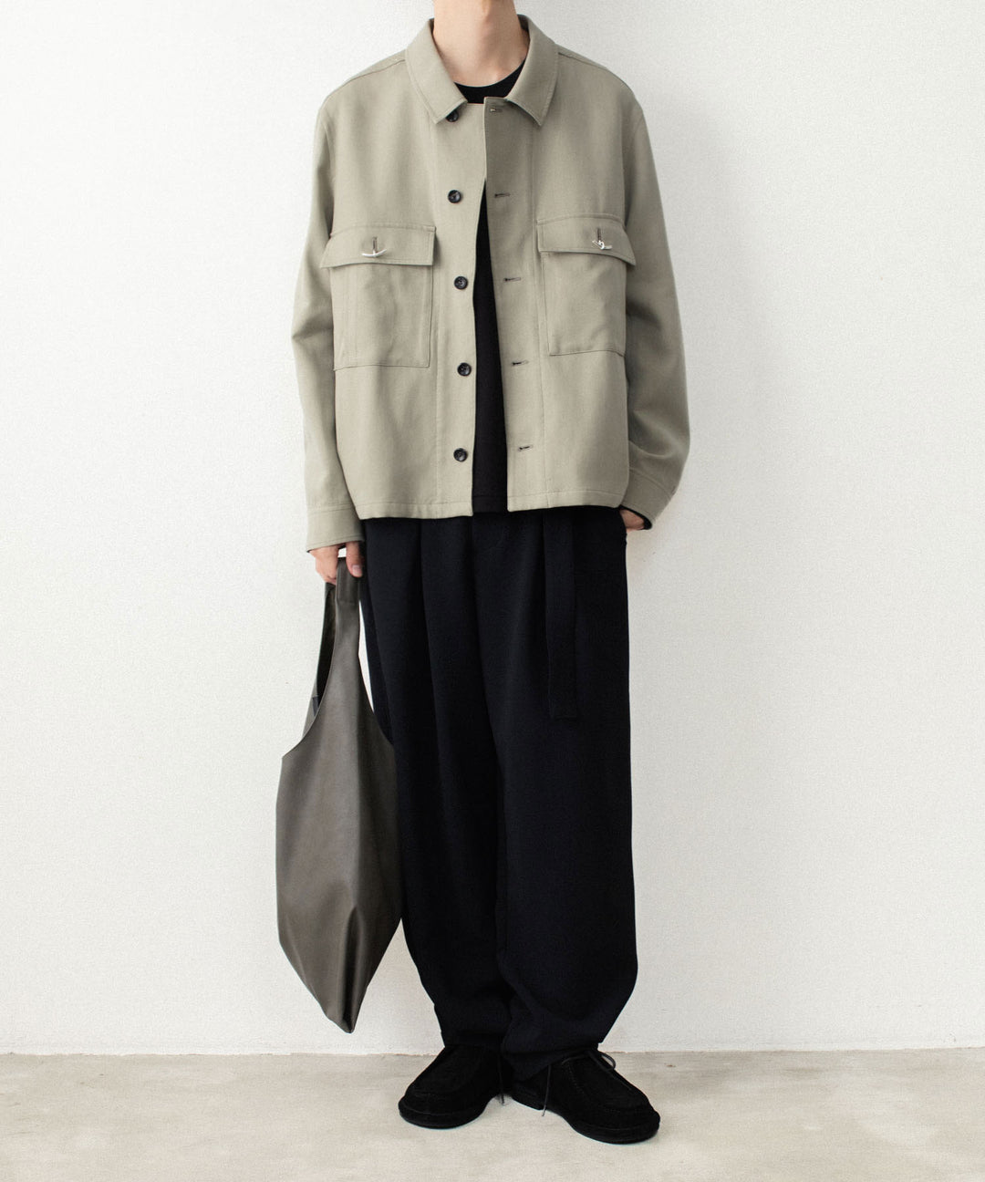 ATTACHMENT アタッチメントのCO/TEN POWDERY DOUBLE CROTH PATCH POCKET SHORT JACKET - L.KH GRAYの公式通販サイトsession福岡セレクトショップ