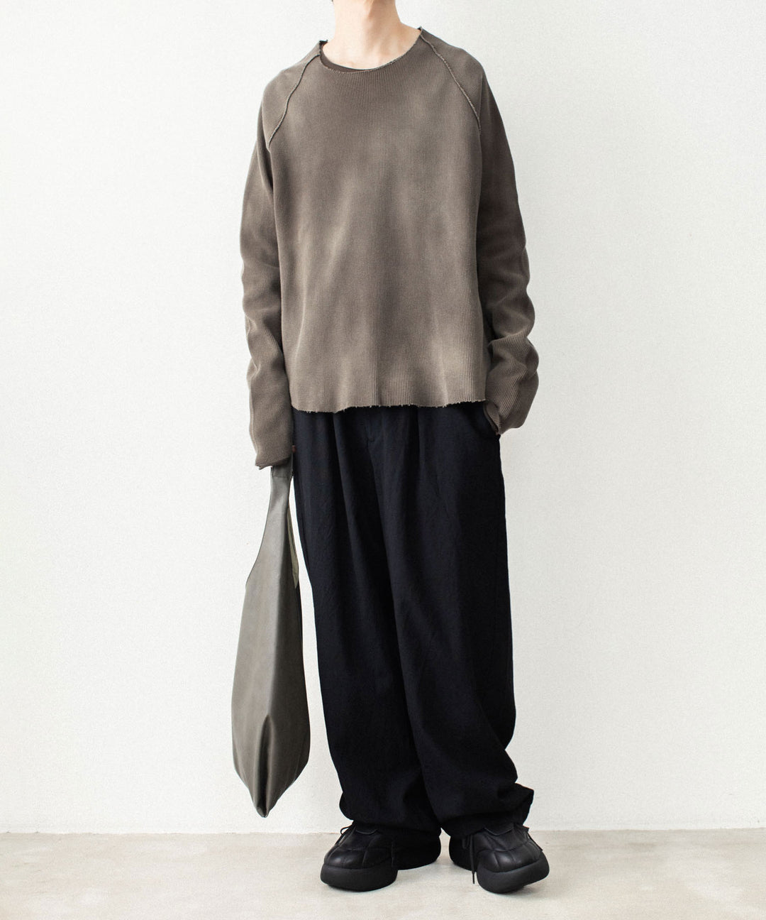 VEIN ヴェインのHIGH GAUGE WAFFLE LAYERED L/S TEE - KHAKI GRAYの公式通販サイトsession福岡セレクトショップ