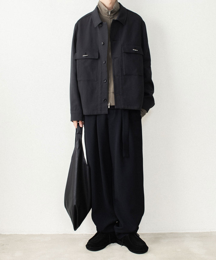 ATTACHMENT アタッチメントのCOTTON DOUBLE FACE STAND COLLAR JACKET - KHAKI GRAYの公式通販サイトsession福岡セレクトショップ